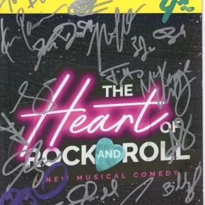 HEART OF ROCK AND ROLL HAND SIGNED NYC PLAYBILL+COA SIGNED BY CAST ON COVER