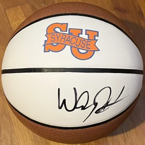 Wesley Johnson Signed Autographed Syracuse Orange Logo Basketball Beckett