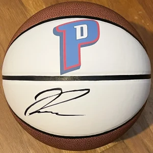 Ron Holland II Signed Autographed Detroit Pistons Logo Basketball PSA/DNA