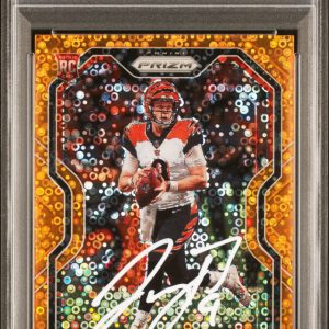 Joe Burrow Signed 2020 Panini Prizm Orange Disco Prizm Rookie Card RC #307 Auto