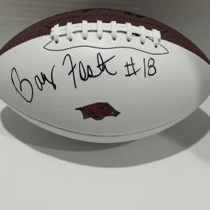 BARRY FOSTER SIGNED FOOTBALL ARKANSAS RAZORBACKS RARE
