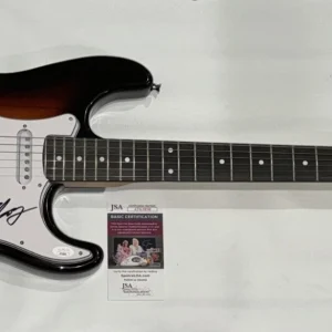 ALDO NOVA SIGNED SUNBURST ELECTRIC GUITAR FANTASY ROCK LEGEND JSA COA