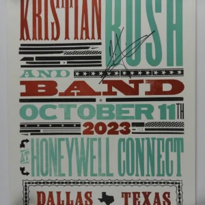 Kristian Bush Signed Autograph JSA The Red Door Press Print Poster Sugarland