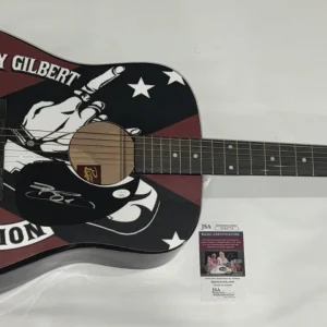 BRANTLEY GILBERT SIGNED FULL SIZE CUSTOM ACOUSTIC GUITAR NATION JSA COA