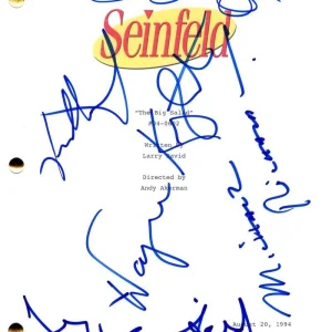 Jerry Seinfeld Michael Richards Julia Jason Signed Autograph Script Beckett COA