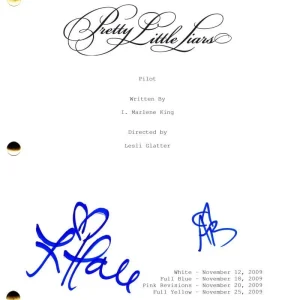 Lucy Hale & Ashley Benson Signed Autograph Pretty Little Liars Full Pilot Script