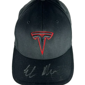 Elon Musk Signed Autograph Tesla Baseball Cap Hat w/ EXACT Proof JSA COA