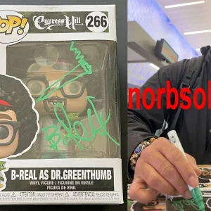 B-REAL CYPRESS HILL SIGNED & SKETCH POP FUNKO w/EXACT VIDEO PROOF & BECKETT COA