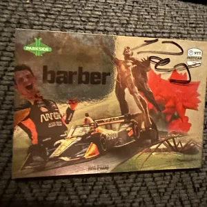 2024 Parkside Indy Car Trading Card 500 Signed Simon Pato O'Ward Barber Insert