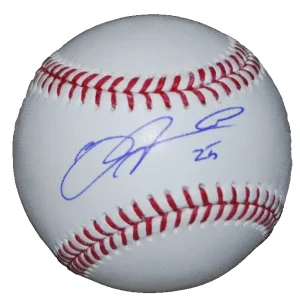 YENCY ALMONTE signed (CHICAGO CUBS) OML Major League baseball PSA/DNA AO25929