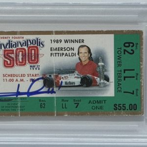 1990 Indy Indianapolis 500 Ticket Signed Mario Andretti PSA DNA COA Autograph F1
