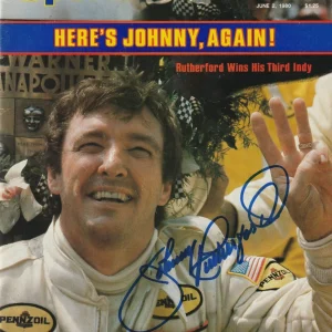 JOHNNY RUTHERFORD Signed 6/2/80 SPORTS ILLUSTRATED Beckett Auth (BAS)