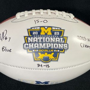 Makari Paige Signed Inscribed Michigan Wolverines National Champs Football