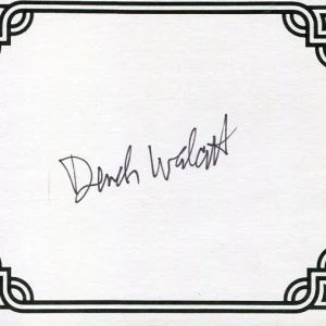 Derek Walcott Nobel Prize Literature Author Poet Signed Autograph Bookplate