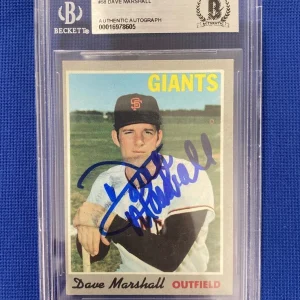 1970 TOPPS DAVE MARSHALL GIANTS SIGNED AUTOGRAPHED AUTO #58 CARD BECKETT AUTH