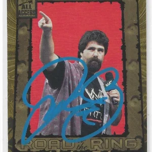 Mick Foley Signed 2002 Fleer WWF All Access Card #98 WWE