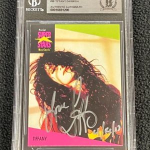 Tiffany Darwish Signed 1991-92 Pro Set Superstars Card #96 Beckett Certified