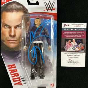 Jeff Hardy Signed WWE Series 118 Action Figure JSA COA AEW TNA Impact WWF