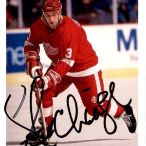 Steve Chiasson Signed 1991/92 Upper Deck Card #283 Detroit Red Wings