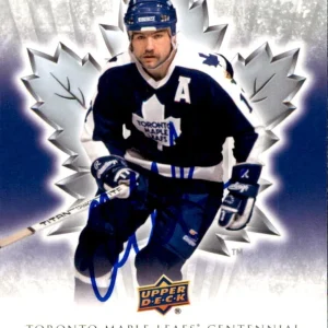 Wendell Clark Signed 2017 Upper Deck Card #68 Toronto Maple Leafs Centennial