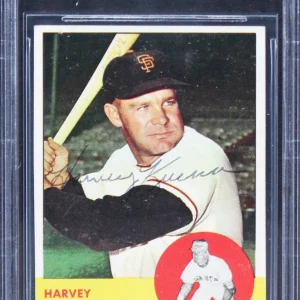 Giants Harvey Kuenn Authentic Signed 1963 Topps #30 Card BAS Slabbed