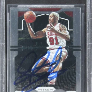 Bulls Dennis Rodman Authentic Signed 2019 Panini Prizm #3 Card BAS Slabbed