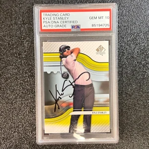 2012 Upper Deck SP Authentic Golf #R15 Kyle Stanley Signed Card PSA/DNA AUTO 10