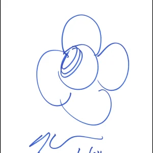 Jeff Koons Signed Autograph 8.5x11 Hand Drawn Original Pop Art Sketch w/ JSA COA