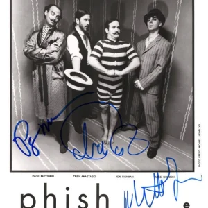 Trey Anastasio Page McConnell Mike Gordon Signed Autograph 8x10 Phish Promo JSA