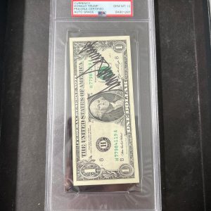 Donald Trump Signed Dollar Bill PSA/DNA Slabbed Auto Grade 10 President