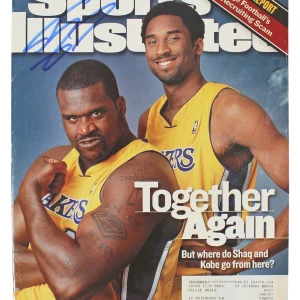 Lakers Shaquille O'Neal Signed 2001 Sports Illustrated Magazine BAS Witnessed