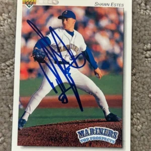 1992 Upper Deck Minors #164 Shawn Estes signed autographed card Mariners