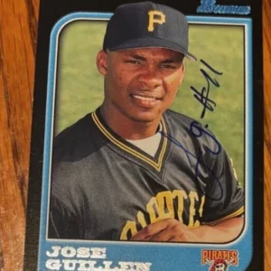1997 BOWMAN ROOKIE CARD PITTSBURGH PIRATES JOSE GUILLEN SIGNED AUTOGRAPHED #126