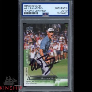 Will Zalatoris signed 2024 Upper Deck Trading Card PSA DNA Slab PGA Golf C3232