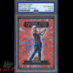 Nick Taylor signed 2024 Upper Deck Dazzlers Trading Card PSA DNA Slab Golf C3196