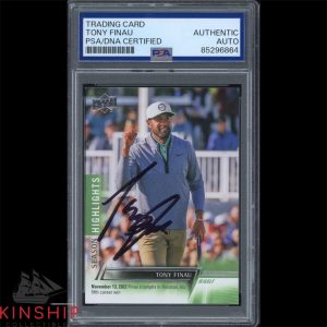 Tony Finau signed 2024 Upper Deck Trading Card PSA DNA Slab Masters Golf C3239