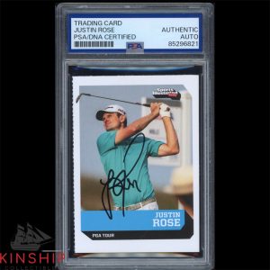 Justin Rose signed 2019 Sports Illustrated Rookie Card PSA DNA Slab Golf C3229
