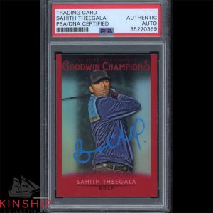 Sahith Theegala signed 2021 Upper Deck Card PSA DNA Slabbed Masters Auto C3228
