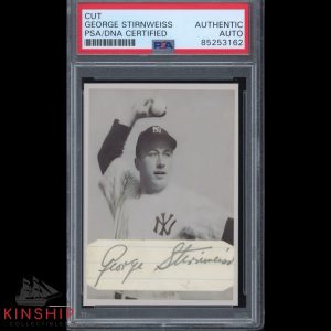 George Stirnweiss signed Cut Custom Trading Card PSA DNA Slab Snuffy Auto C3175