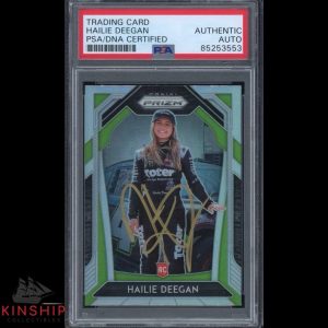 Hailie Deegan signed 2020 Panini Prizm Rookie Card PSA DNA Slab Auto C3293