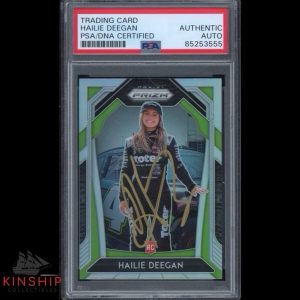 Hailie Deegan signed 2020 Panini Prizm Rookie Card PSA DNA Slab Auto C3299
