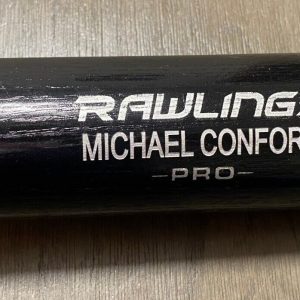 MICHAEL CONFORTO MLB ENGRAVED RAWLINGS PRO BLACK BASEBALL BAT (FULL SIZE)