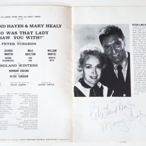 Peter Lind Hayes & Mary Healy SIGNED Who Was That Lady Saw You With Program COA
