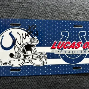 Adam Vinatieri Signed Indianapolis Colts License Plate Autographed