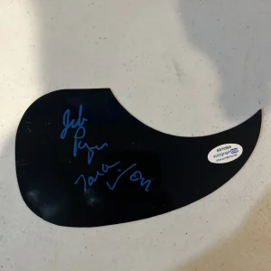 DONNA THE BUFFALO SIGNED AUTOGRAPH ACOUSTIC PICKGUARD GUITAR ACOA FOLK ROCK