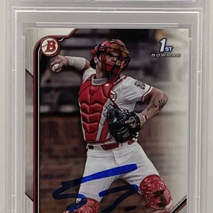 Logan Tanner Signed Autographed 2022 Bowman 1st Rookie Card PSA/DNA Slabbed