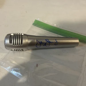 JIMMY LENNON JR BOXING ANNOUNCER SIGNED AUTOGRAPH MICROPHONE ACOA RARE HOF