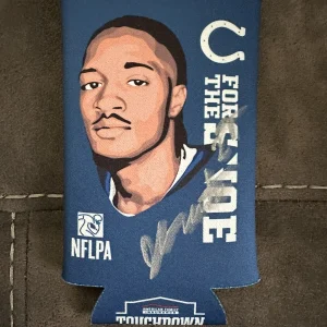 Ju Ju Brents Signed Indianapolis Colts Beer Can Koozie Coozie 2024 Kansas State