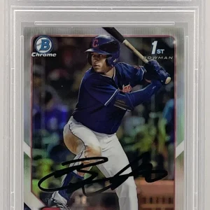 Noah Bo Naylor Signed 2019 Bowman Chrome 1st Rookie Refractor PSA/DNA Slabbed