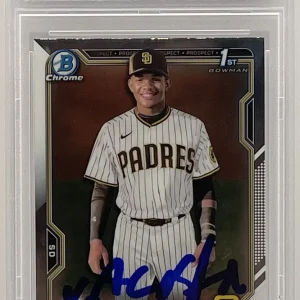 Victor Acosta Signed Auto 2021 Bowman Chrome 1st Rookie Card PSA/DNA Slabbed